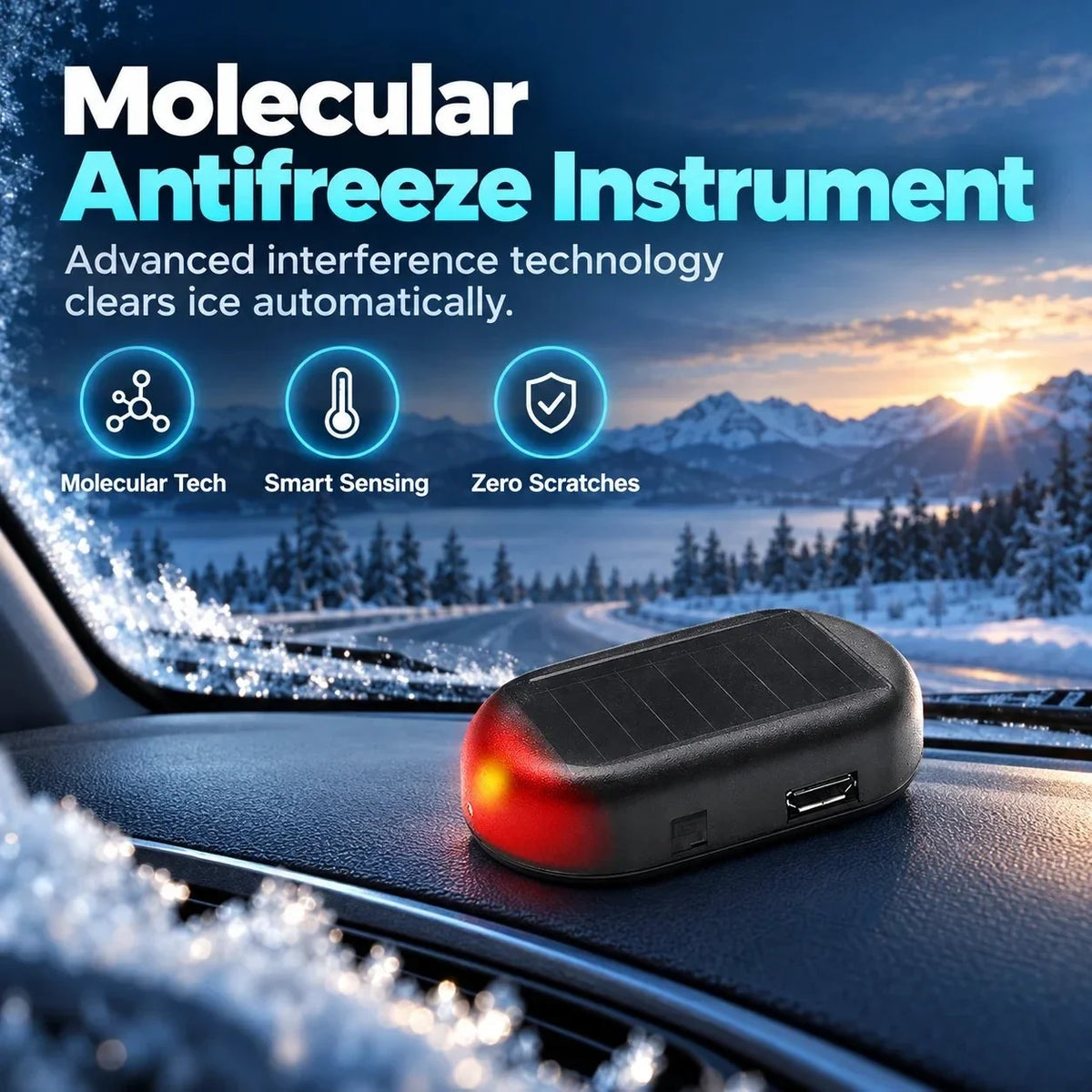 Compact winter vehicle dashboard device