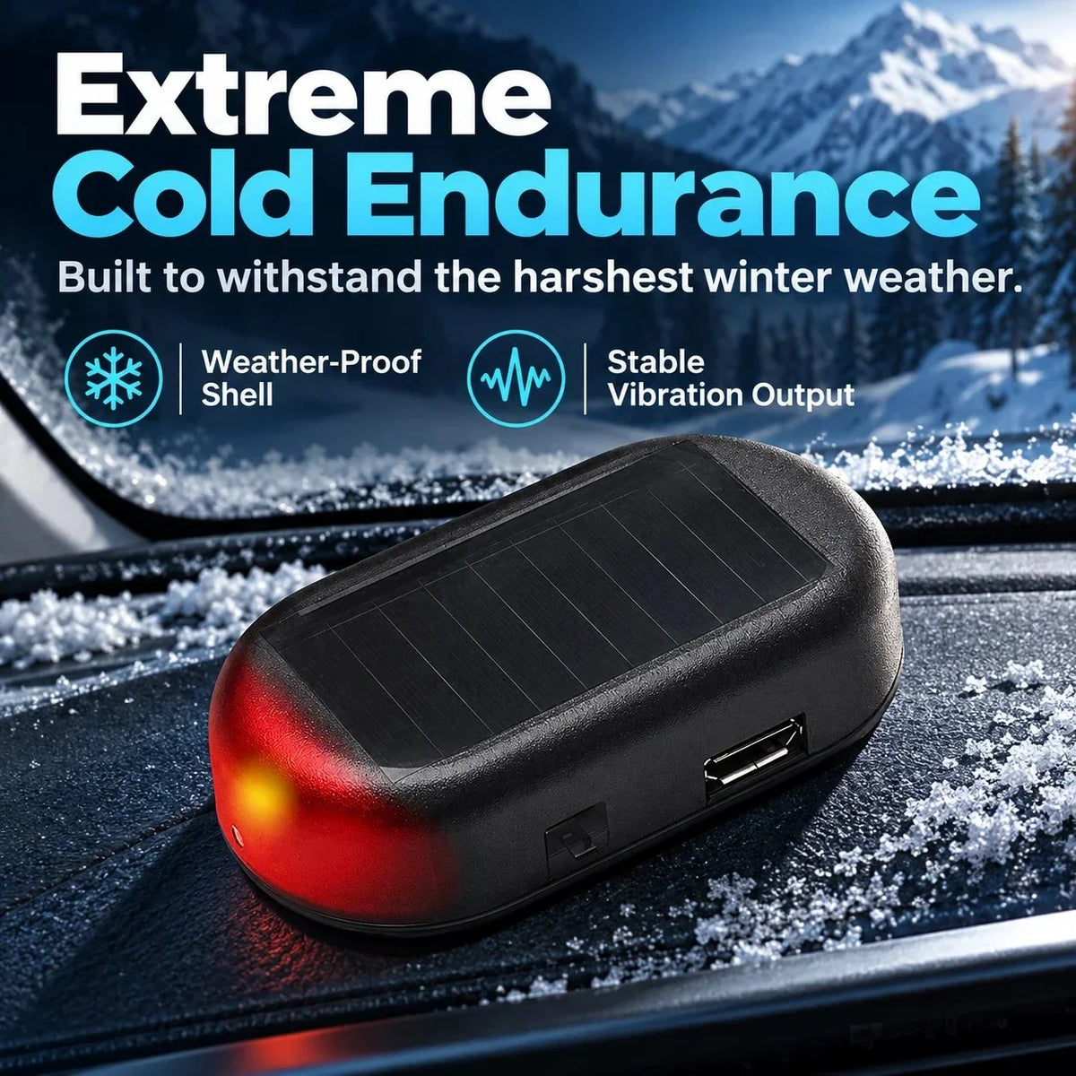 Compact winter vehicle device in snowy environment