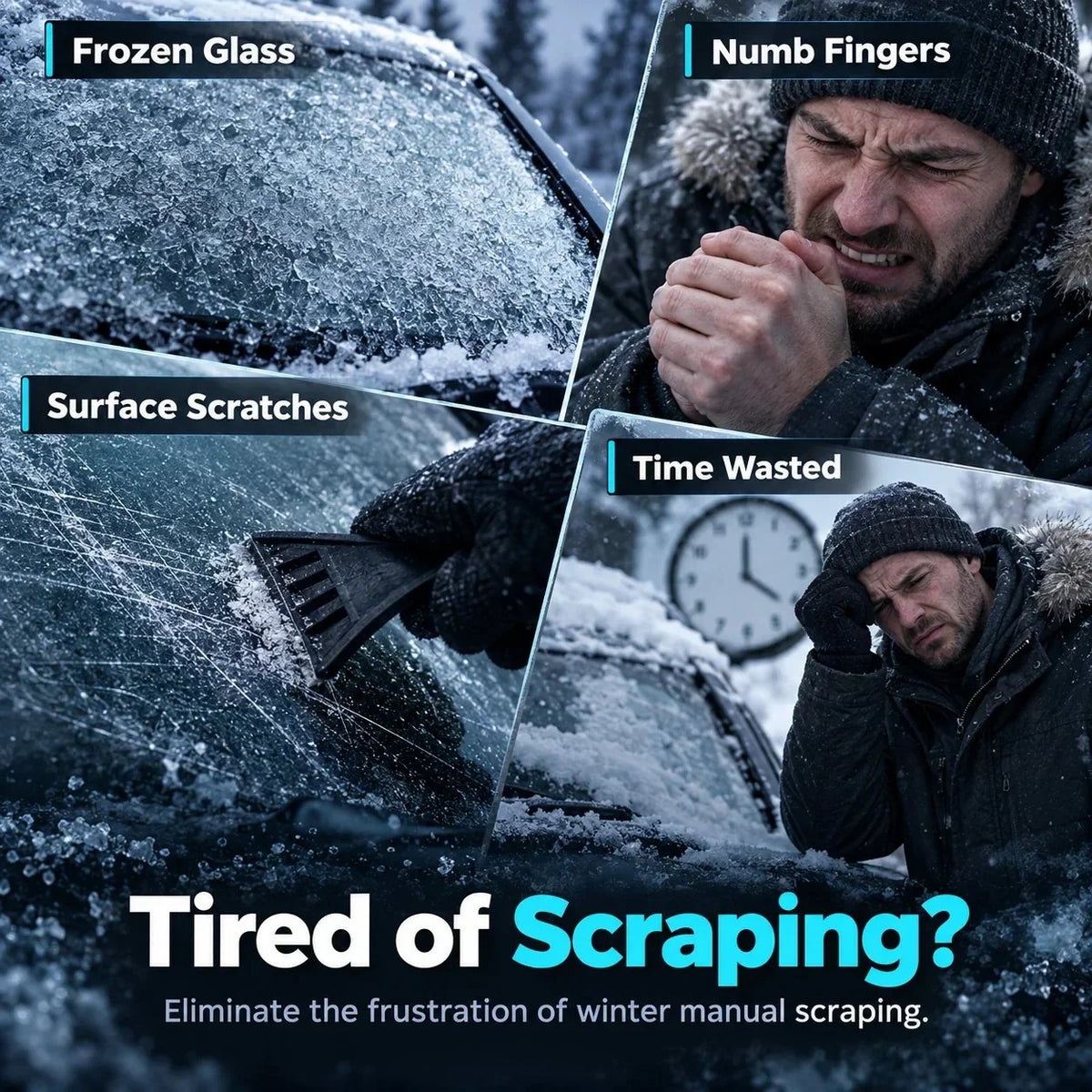 Common winter windshield scraping challenges