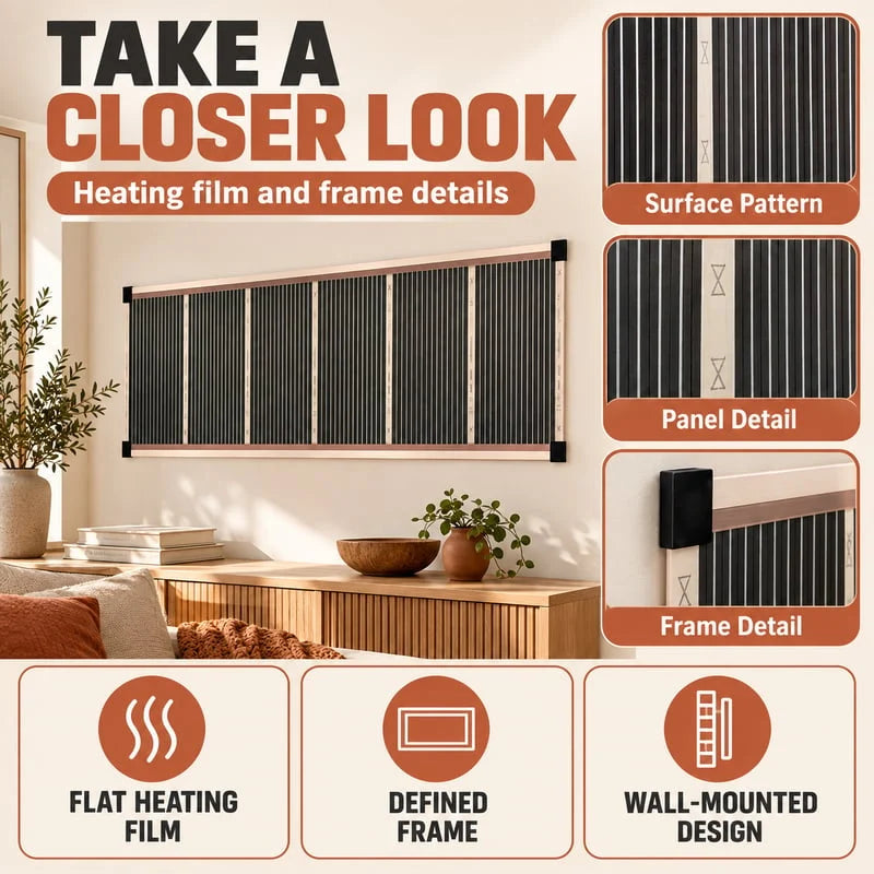 ⚡ 3-S Rapid Heating🔥 Upgraded Far-Infrared Ceramic Wall Heater – Energy Efficient,Low Noise & Quiet Comfort🔥✨