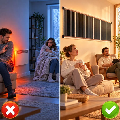 ⚡ 3-S Rapid Heating🔥 Upgraded Far-Infrared Ceramic Wall Heater – Energy Efficient,Low Noise & Quiet Comfort🔥✨