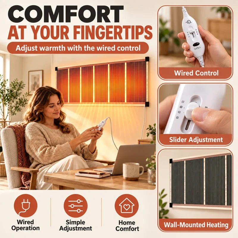 ⚡ 3-S Rapid Heating🔥 Upgraded Far-Infrared Ceramic Wall Heater – Energy Efficient,Low Noise & Quiet Comfort🔥✨