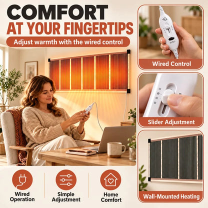⚡ 3-S Rapid Heating🔥 Upgraded Far-Infrared Ceramic Wall Heater – Energy Efficient,Low Noise & Quiet Comfort🔥✨