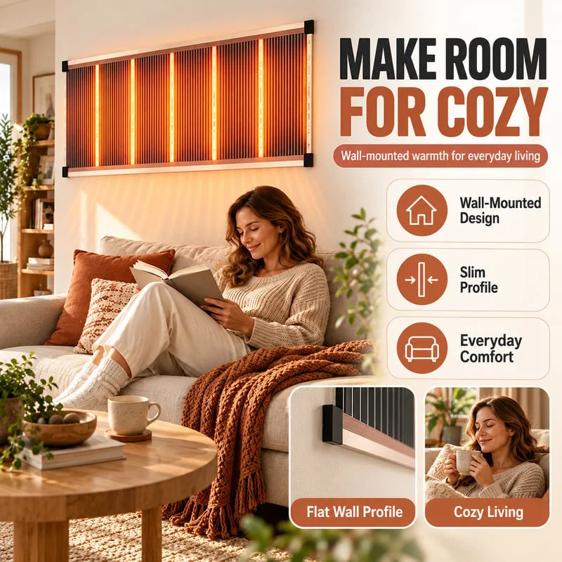 ⚡ 3-S Rapid Heating🔥 Upgraded Far-Infrared Ceramic Wall Heater – Energy Efficient,Low Noise & Quiet Comfort🔥✨