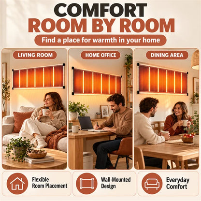 ⚡ 3-S Rapid Heating🔥 Upgraded Far-Infrared Ceramic Wall Heater – Energy Efficient,Low Noise & Quiet Comfort🔥✨