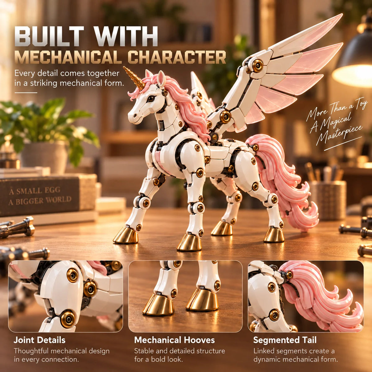 🥚2-in-1 Transforming Mechanical Egg – 🐉Dragon, Phoenix & Winged Unicorn