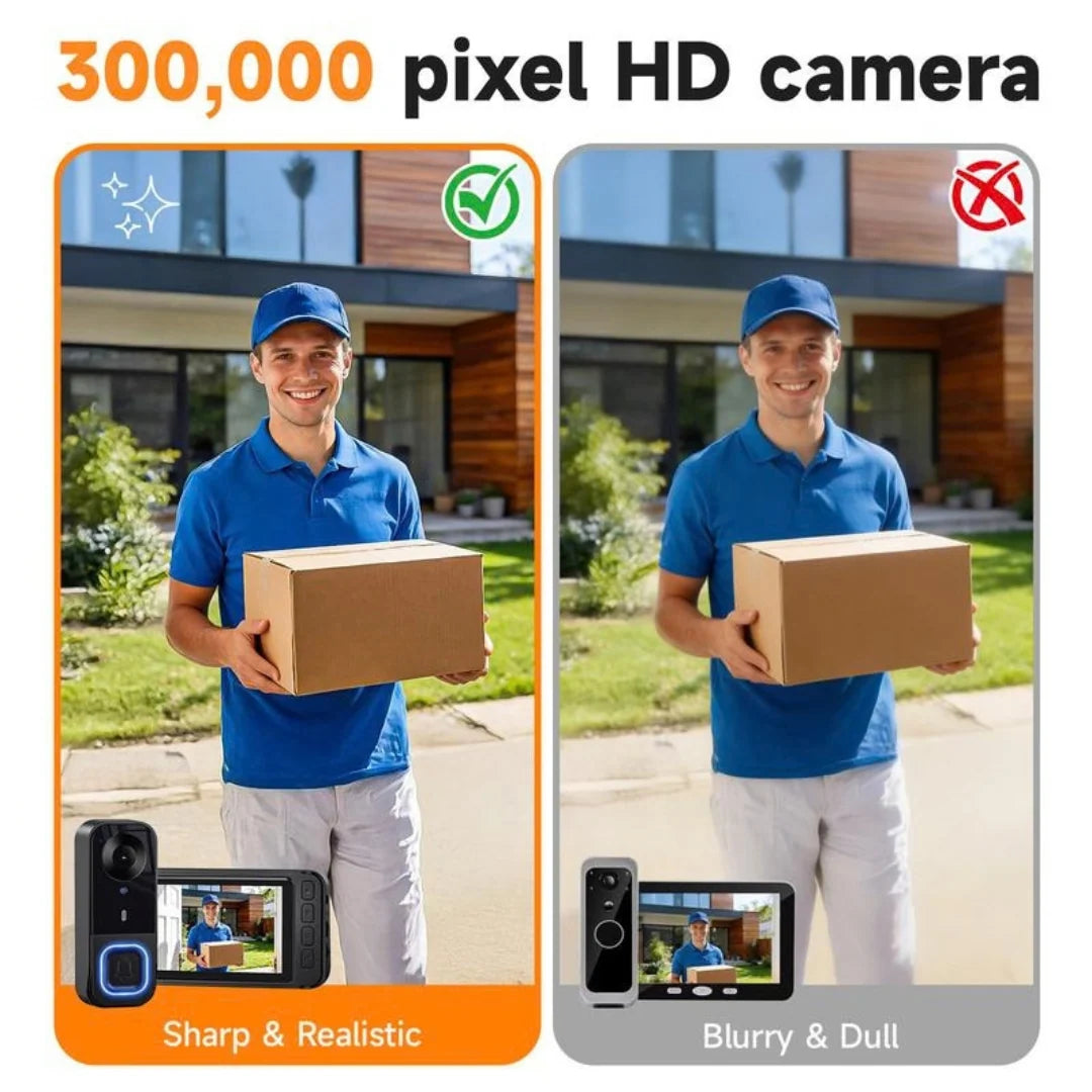 🚪X8 WiFi-Free Video Doorbell Kit— No App or Home Wi-Fi
