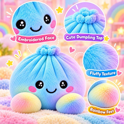 🤗💙 Squishy Dumpling Plush with Steamer Basket – Slow-Rise Cute Collectible🥟🎁