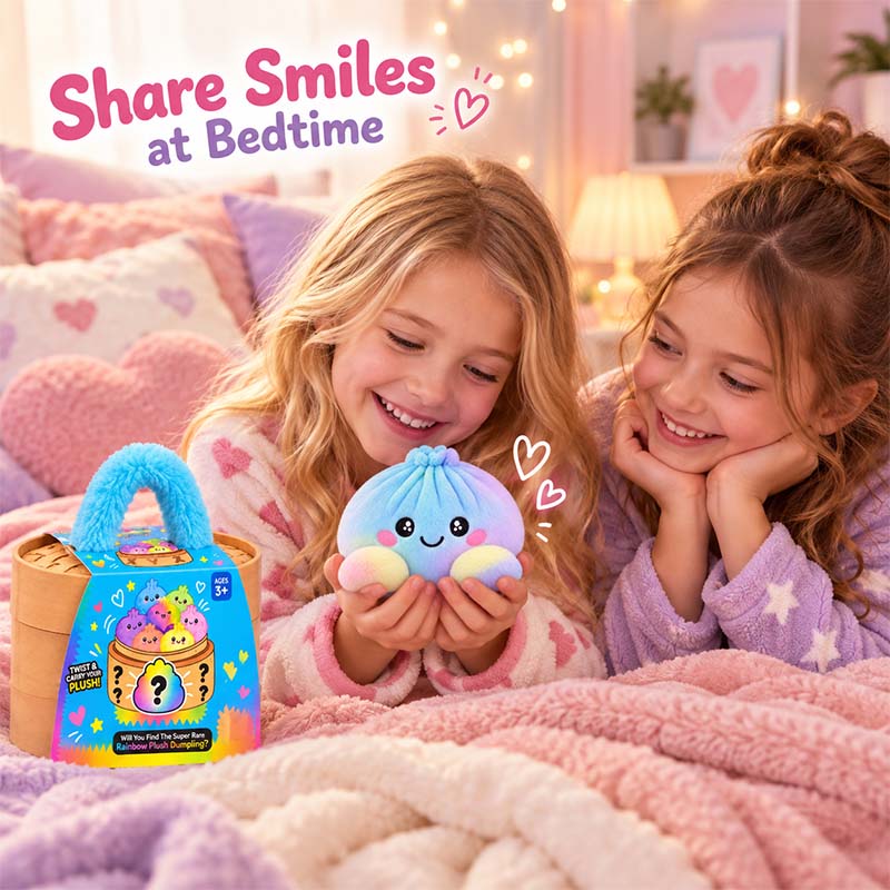 🤗💙 Squishy Dumpling Plush with Steamer Basket – Slow-Rise Cute Collectible🥟🎁