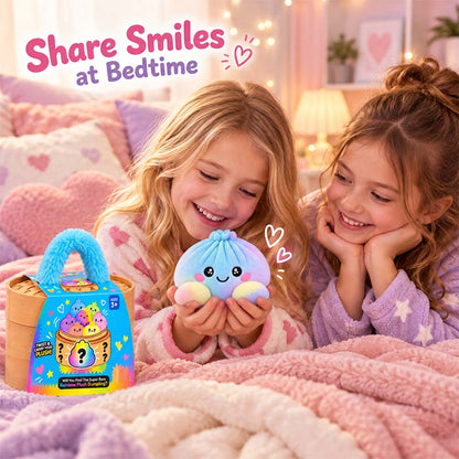 🤗💙 Squishy Dumpling Plush with Steamer Basket – Slow-Rise Cute Collectible🥟🎁