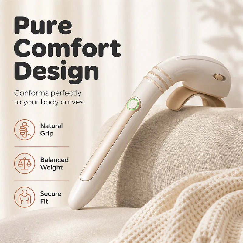 🔥HOT SALE 50% OFF! 💆‍♂️💨 Stop begging for a back rub — this long-handle massager reaches every knot you can't. Ergonomic, cordless, and surprisingly powerful. Your shoulders will finally get the memo. ✨
