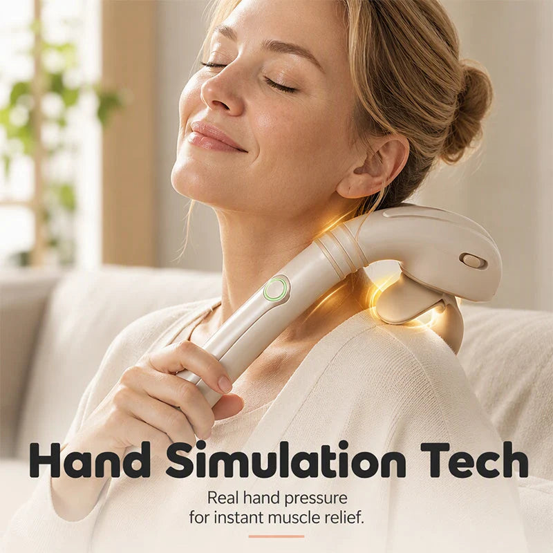 🔥HOT SALE 50% OFF! 💆‍♂️💨 Stop begging for a back rub — this long-handle massager reaches every knot you can't. Ergonomic, cordless, and surprisingly powerful. Your shoulders will finally get the memo. ✨