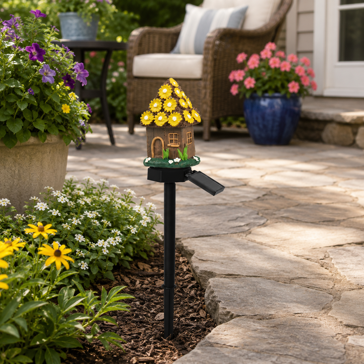 🍄Make Your Garden Into A Wonderland✨Solar Fairy-Tale Mushroom Cottage Garden Light