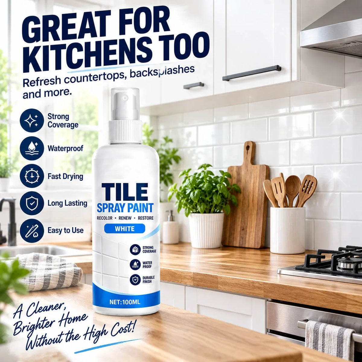 🎨 Tile Renewal Spray Paint |Refresh Compatible Tile & Household Surfaces