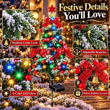 🔥 Last Day 49% Off Solar Cedar Christmas Tree Lights| Festive Outdoor Holiday Decor