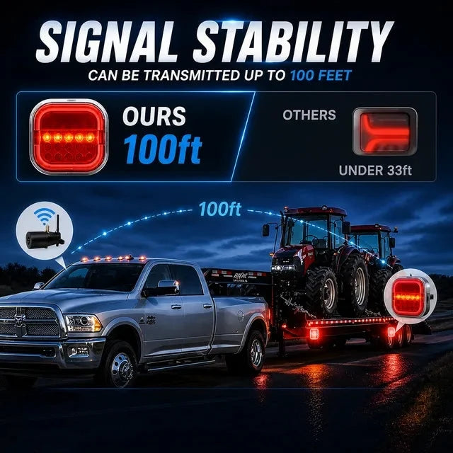 🚚 🔥Wireless Magnetic LED Trailer Lights Kit – Tail, Brake & Turn Signals