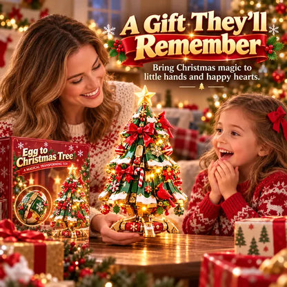 🔥 LAST DAY 49% OFF 🔥 Egg-to-Christmas Tree Magical Transforming Toy – Cardinal Christmas Tree Holiday Gift 🎄🎁✨