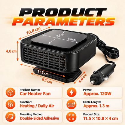 ⏳ Last Day 49% OFF ✨Portable Car Heater Defroster with 360-Degree Rotating Base