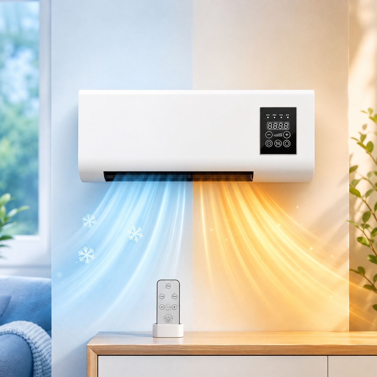 ❄️🔥 Fast Cooling & Heating 2-in-1 Wall-Mounted Air Cooler & Heater | Comfort for Every Season