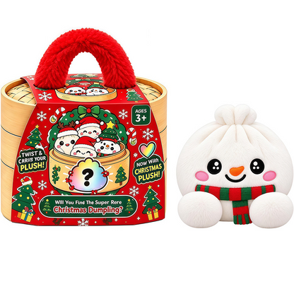 🤗💙 Squishy Dumpling Plush with Steamer Basket – Slow-Rise Cute Collectible🥟🎁