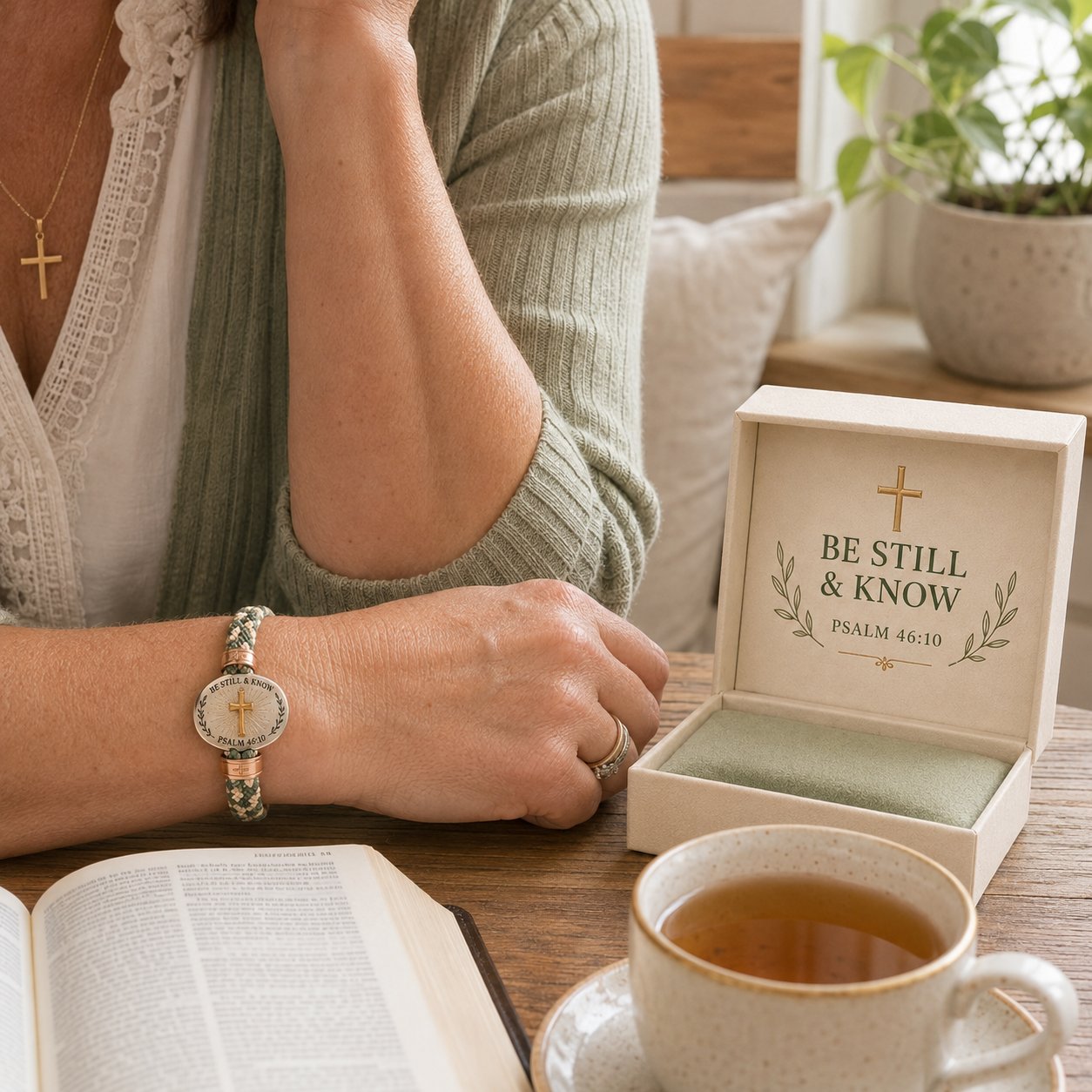 🔥 LAST DAY 49% OFF – ✝️ Christian Scripture Faith Bracelet Collection | 6 Meaningful Bible Verse Designs with Raised Gold Cross, Magnetic Clasp & Matching Gift Box 💗✨