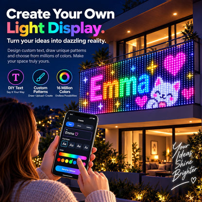 Ahlwocore animated LED mesh curtain product image 3