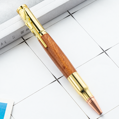 🖊️ Box Elder Burl Bolt-Action Pen – Hand-Finished Wooden Writing Pen