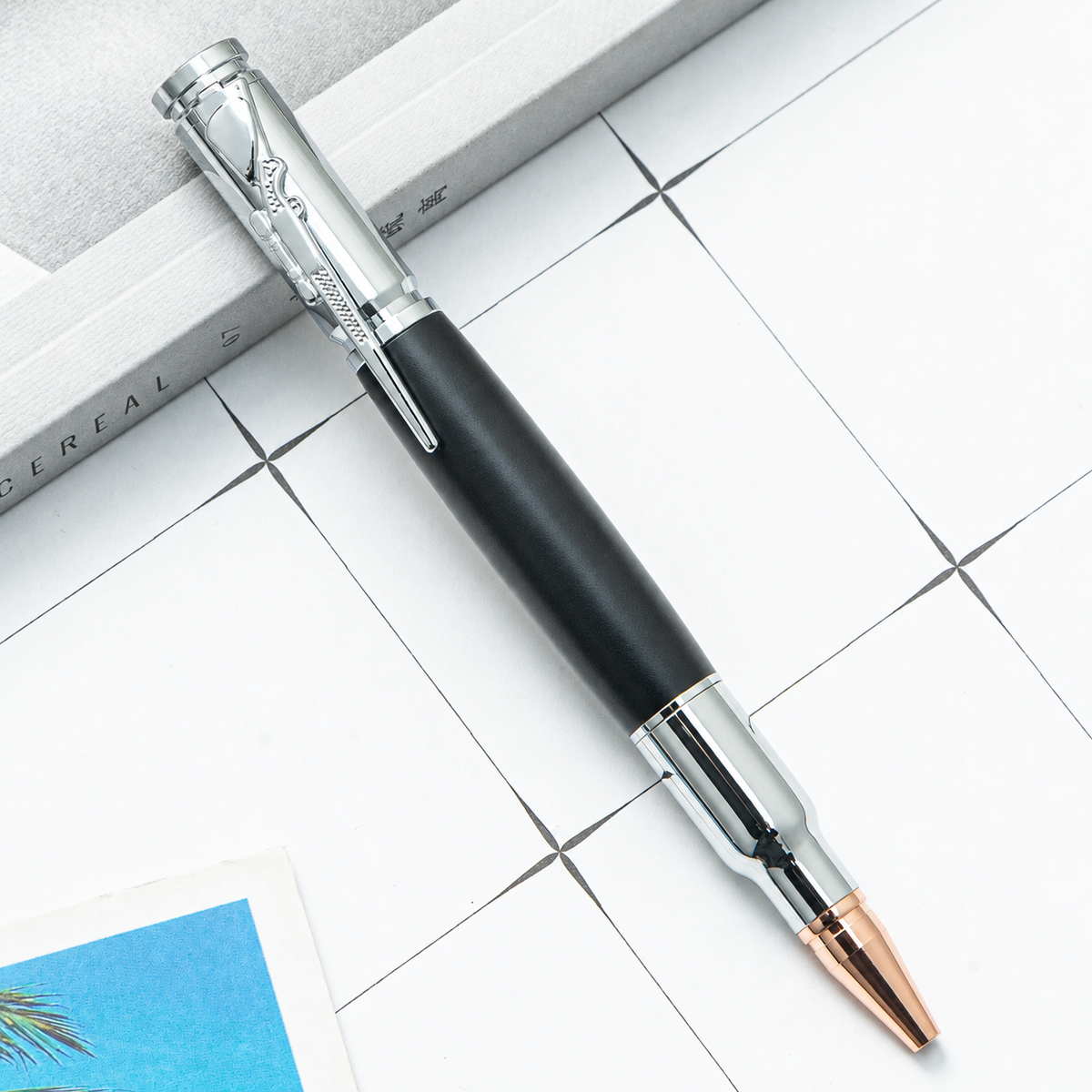 🖊️ Box Elder Burl Bolt-Action Pen – Hand-Finished Wooden Writing Pen