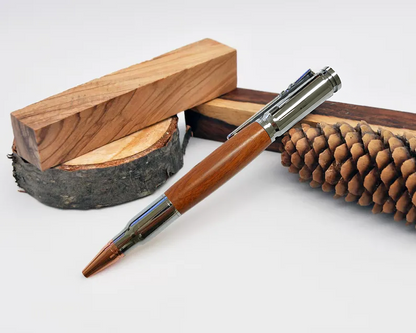 🖊️ Box Elder Burl Bolt-Action Pen – Hand-Finished Wooden Writing Pen