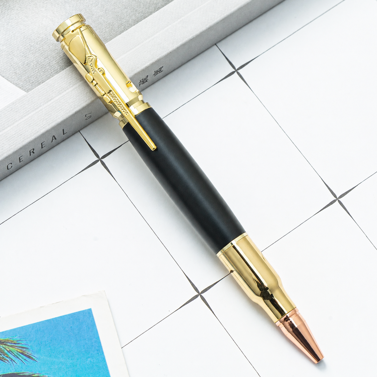 🖊️ Box Elder Burl Bolt-Action Pen – Hand-Finished Wooden Writing Pen
