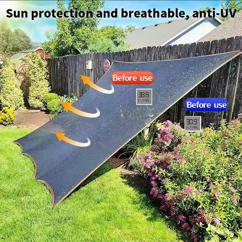 🎁Heavy‑Duty Sunblock Shade Cloth, Breathable Outdoor Shade Fabric for Patio, Garden, Backyard, Create Cool Comfortable Shaded Space
