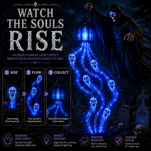 🎁 Today Only: 54% OFF 🎁Animated Halloween Soul Harvester Garden Light Collection💀