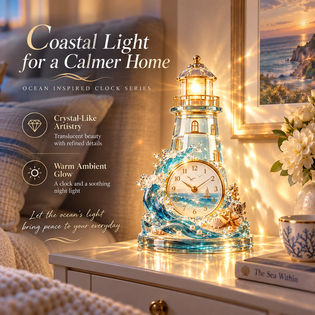 Ahlwocore lighthouse clock room decor