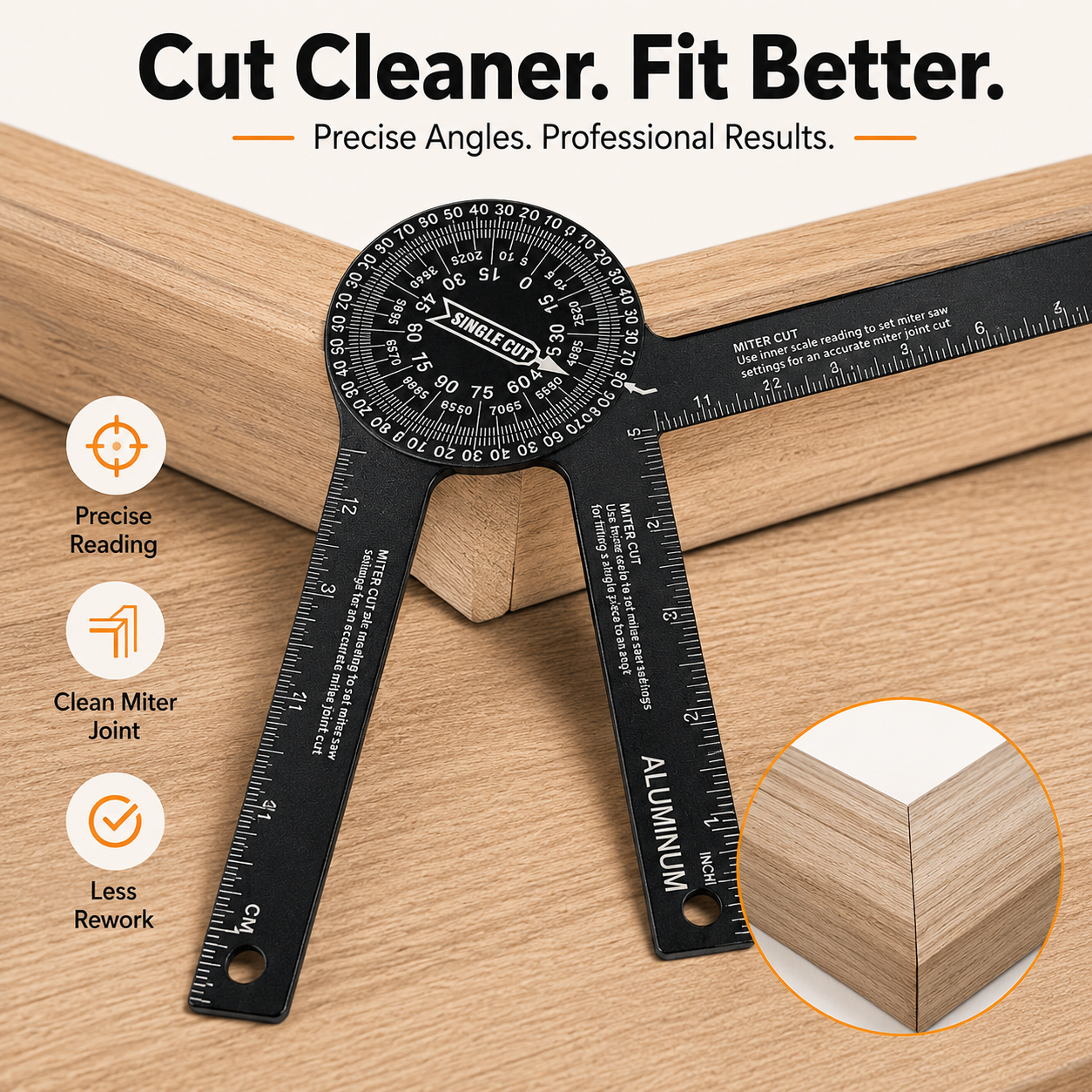🔥 Limited-time 50% off – Aluminum miter saw protractor