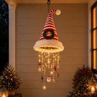 Candy Cane Striped Wreath Hat