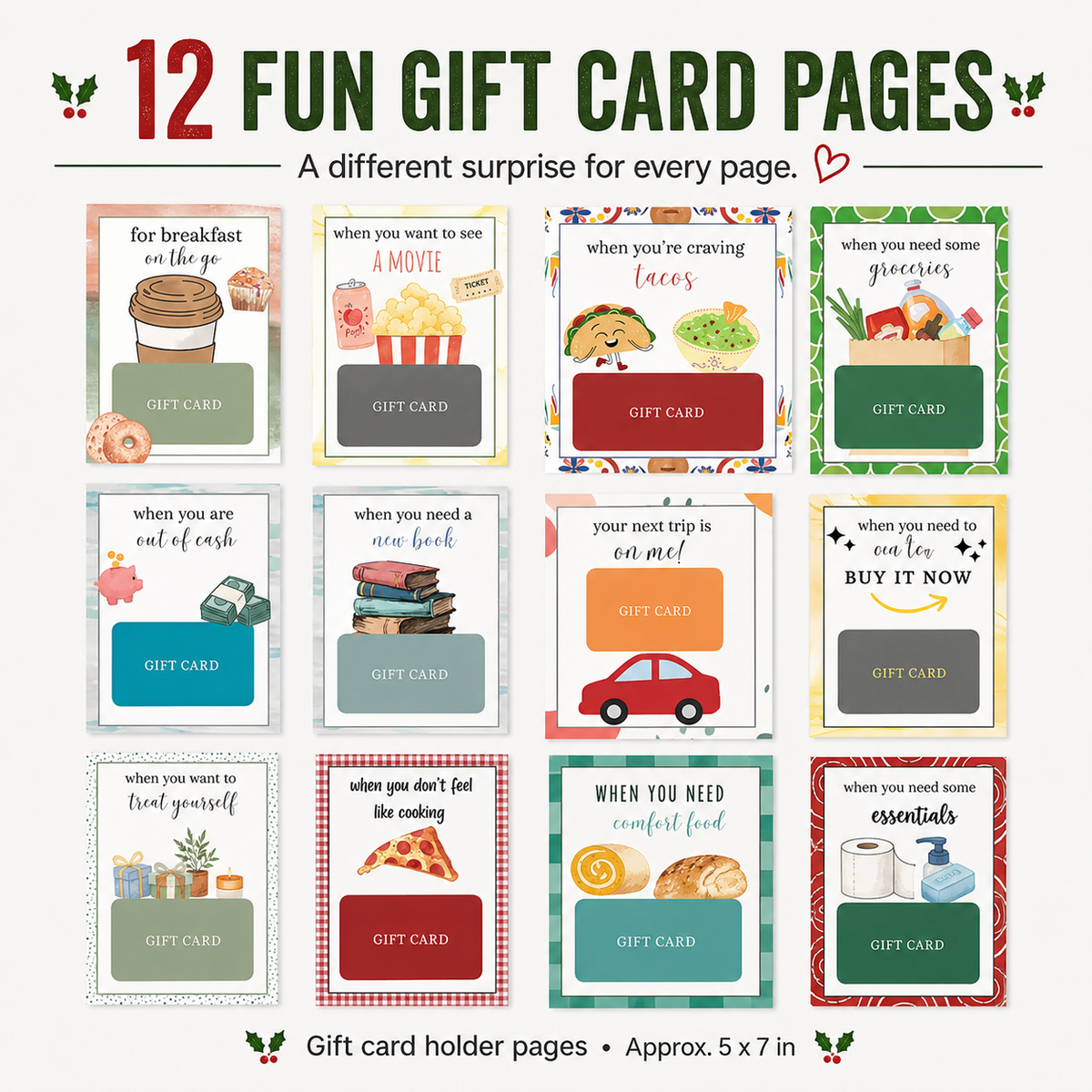 Buy multiple offers🔥 Festive Christmas Gift Card Book – Ideal Holiday Present