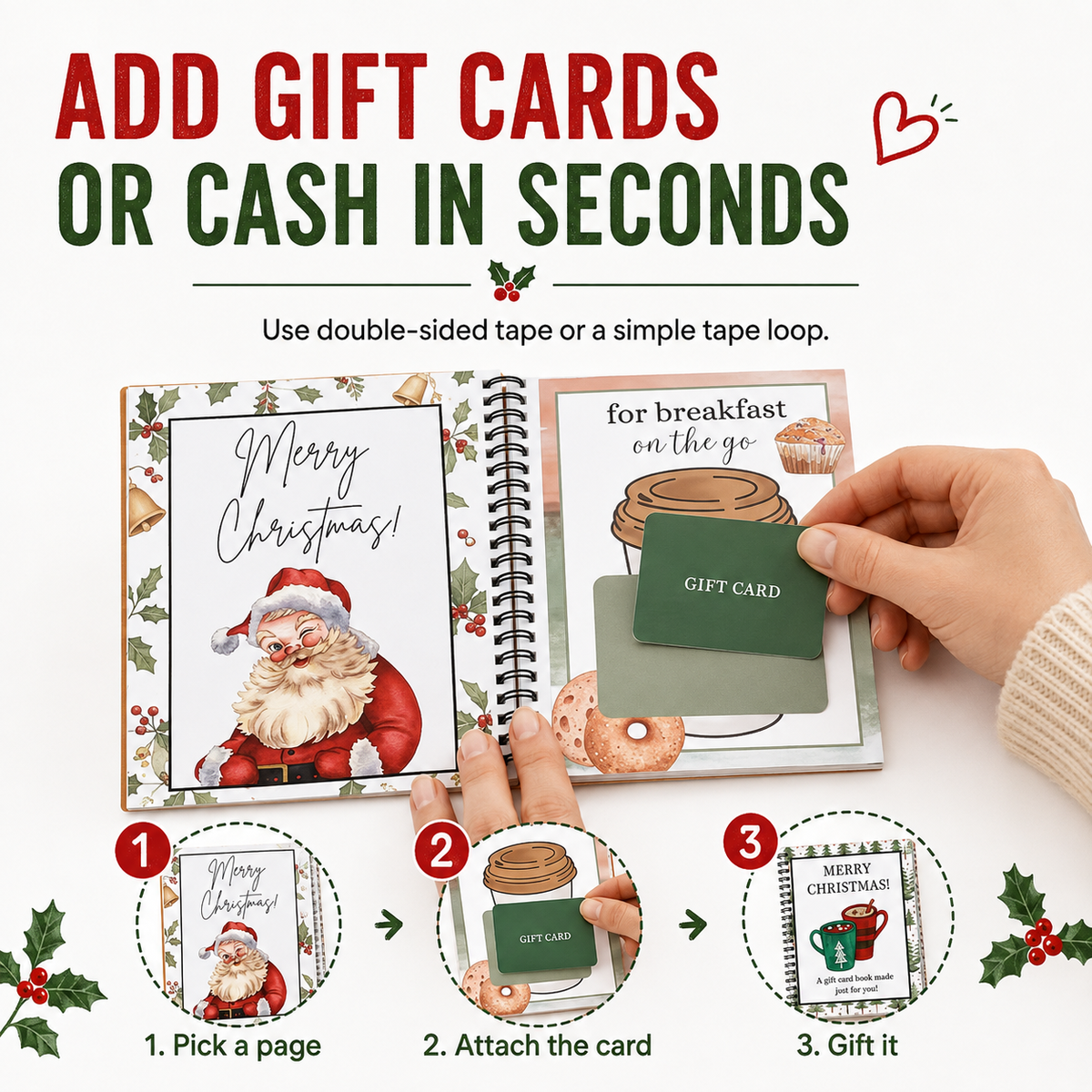 Buy multiple offers🔥 Festive Christmas Gift Card Book – Ideal Holiday Present