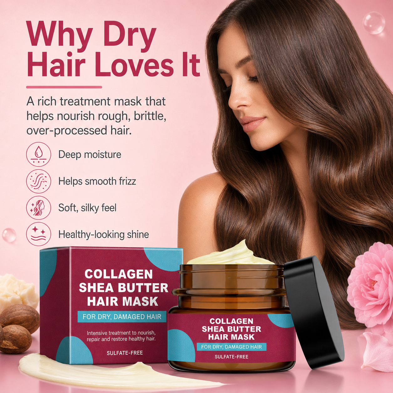 💆‍♀️Keratin Deep Repair Hair Mask – Revive Dry, Damaged Dull Hair