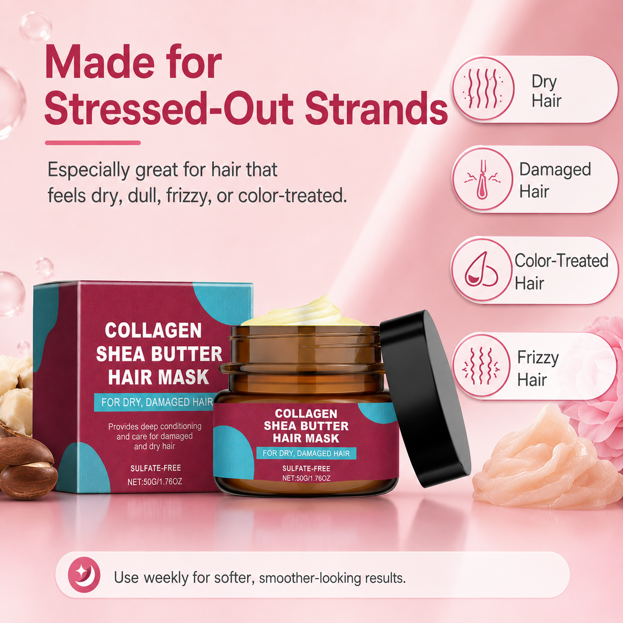 💆‍♀️Keratin Deep Repair Hair Mask – Revive Dry, Damaged Dull Hair