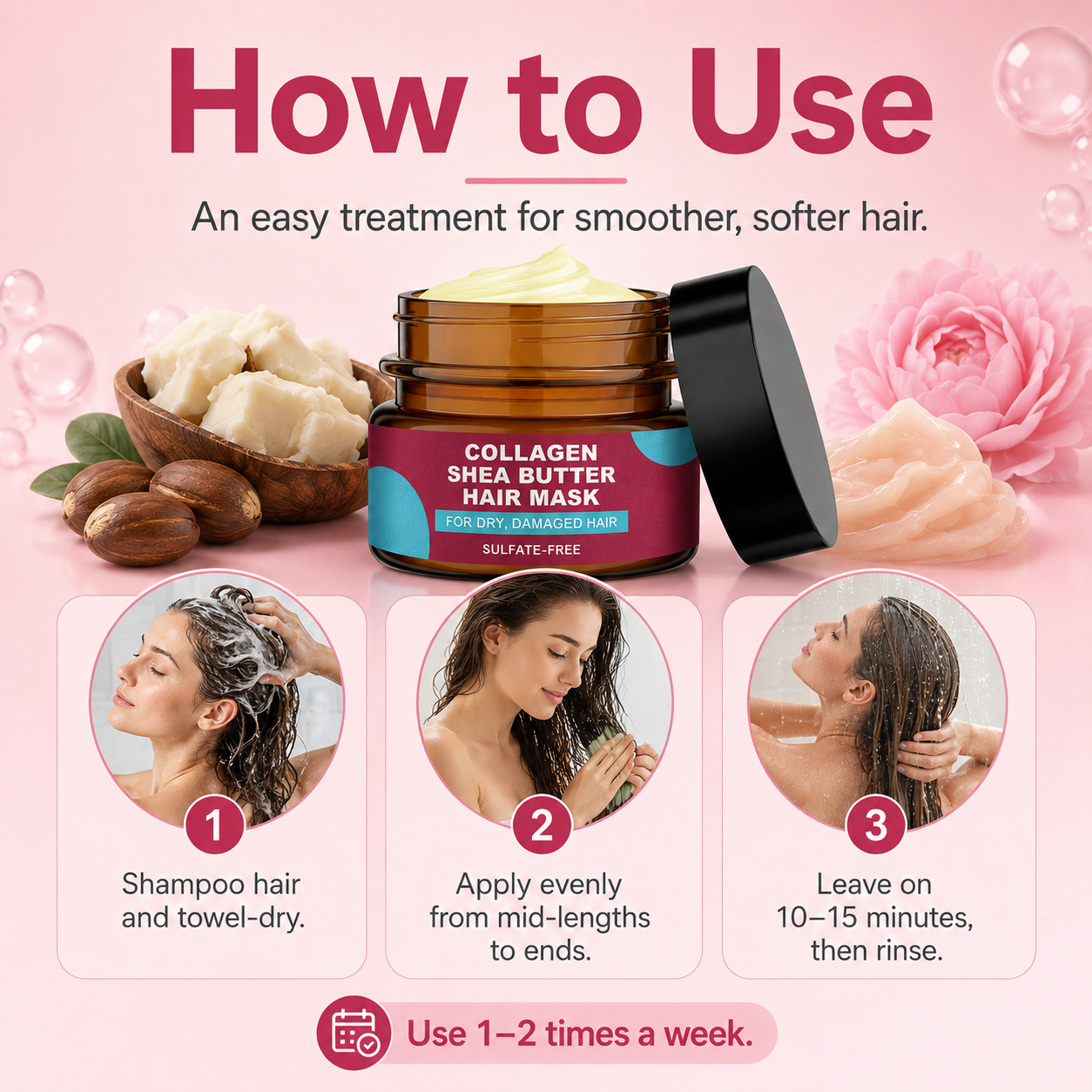 💆‍♀️Keratin Deep Repair Hair Mask – Revive Dry, Damaged Dull Hair