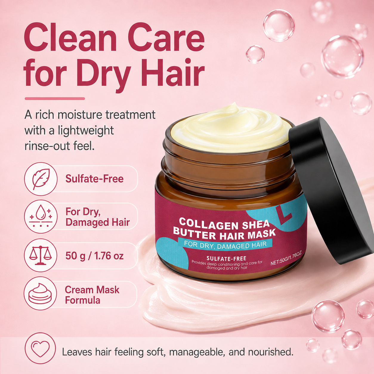 💆‍♀️Keratin Deep Repair Hair Mask – Revive Dry, Damaged Dull Hair