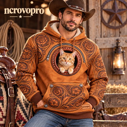 Ahlwocore Western pet pouch hoodie - Rodeo Rider M
