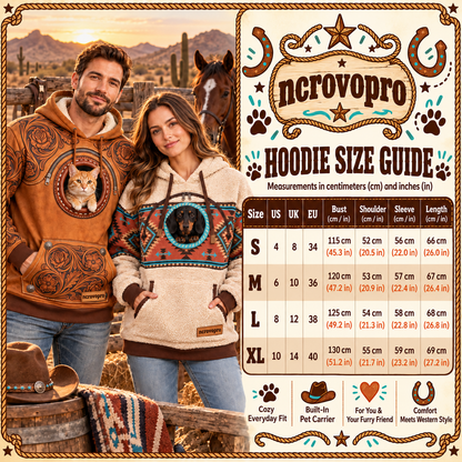 Ahlwocore Western pet pouch hoodie - Desert Trail XL