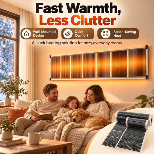 🔥 Wall-Mounted Electric Heating Panel – Slim Indoor Radiant Heater