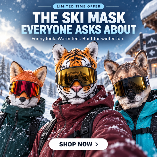 3D animal face balaclava ski mask