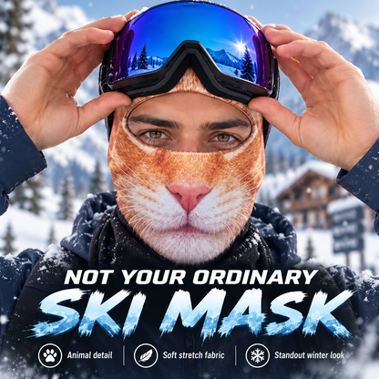 Cat animal face winter balaclava