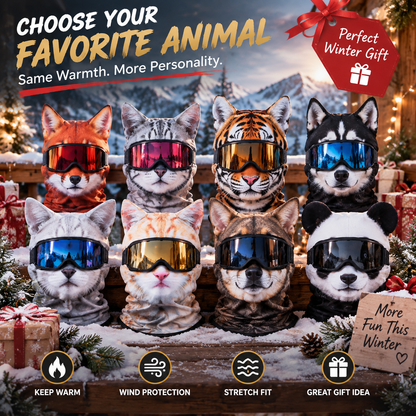 Lion animal face ski mask