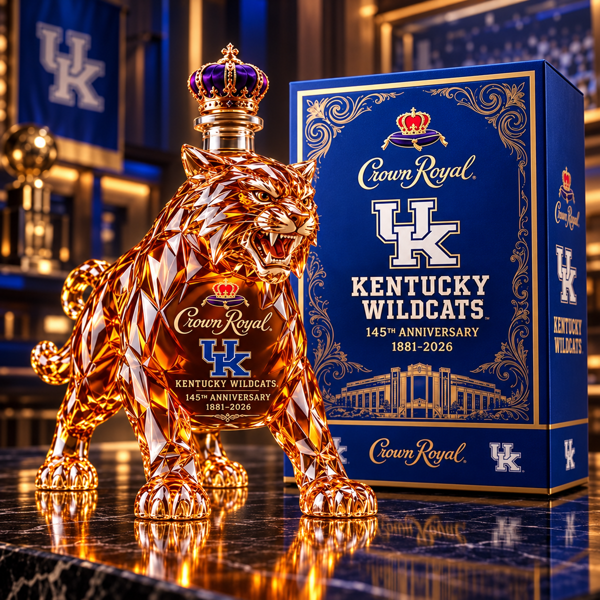 🔥POUR WITH PRIDE👑GO 'CATS 145th Anniversary Whiskey Bottle- Limited Edition🥃