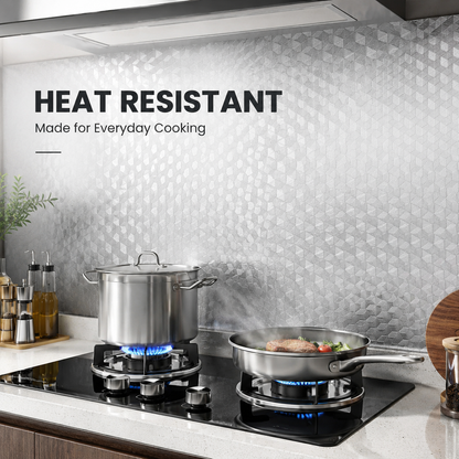 Stainless Steel Kitchen Oil-Proof Adhesive Wallpaper Roll