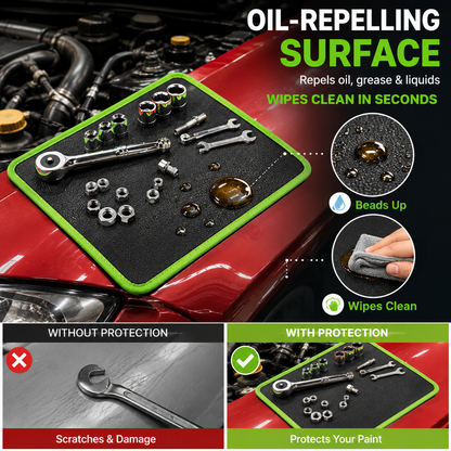 3-Piece Flexible Magnetic Tool Mat & Tray Holder 🛠️🧲
